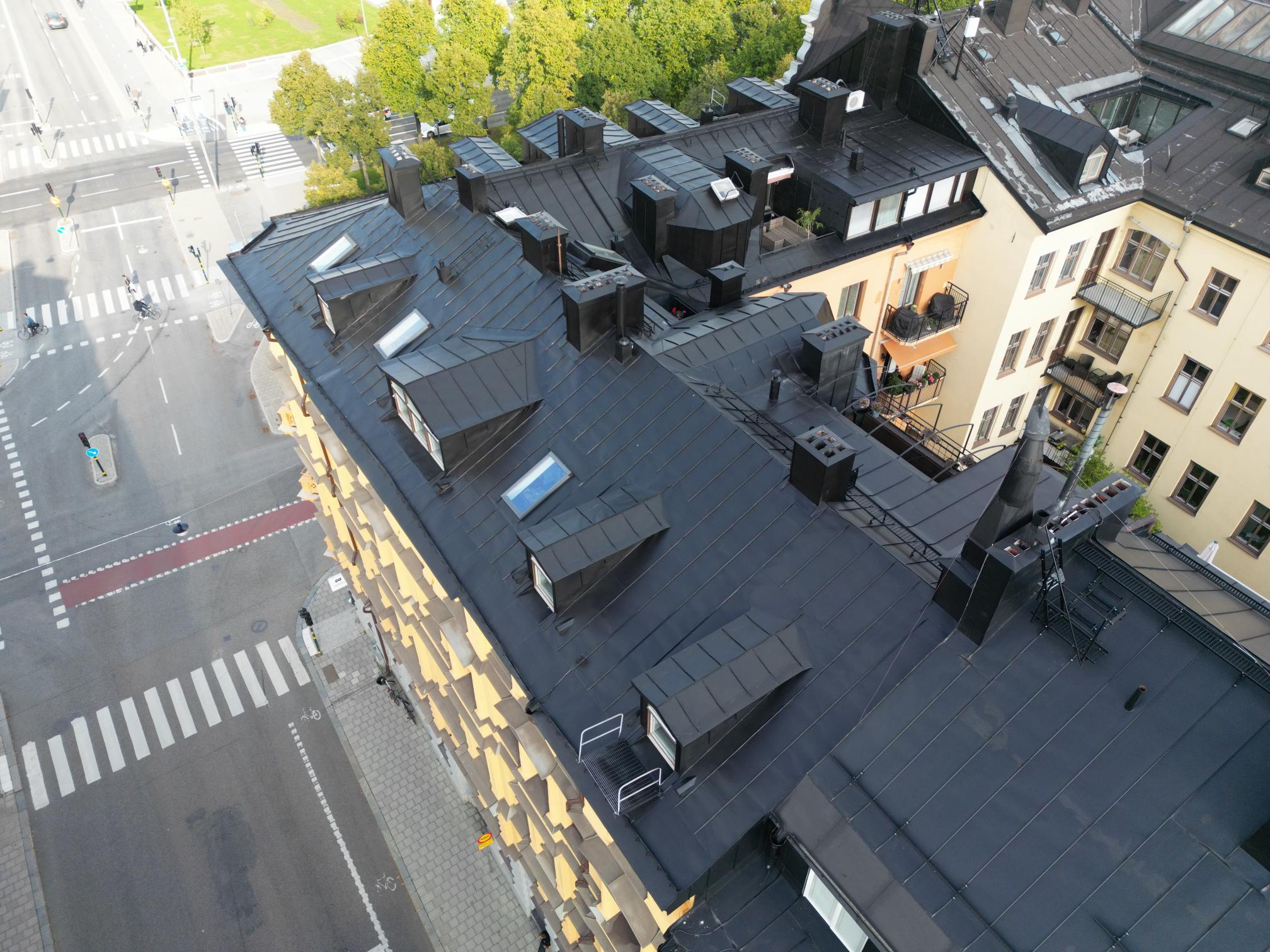 Takmålning framsida efter sidan
